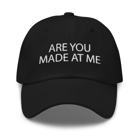 ARE YOU MADE AT ME Dad hat