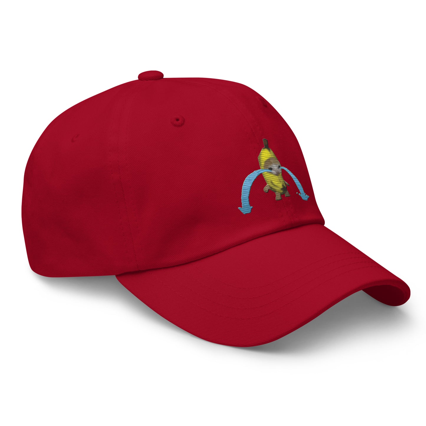 Crying banana Cat Meme, Popular Internet Meme Dad hat