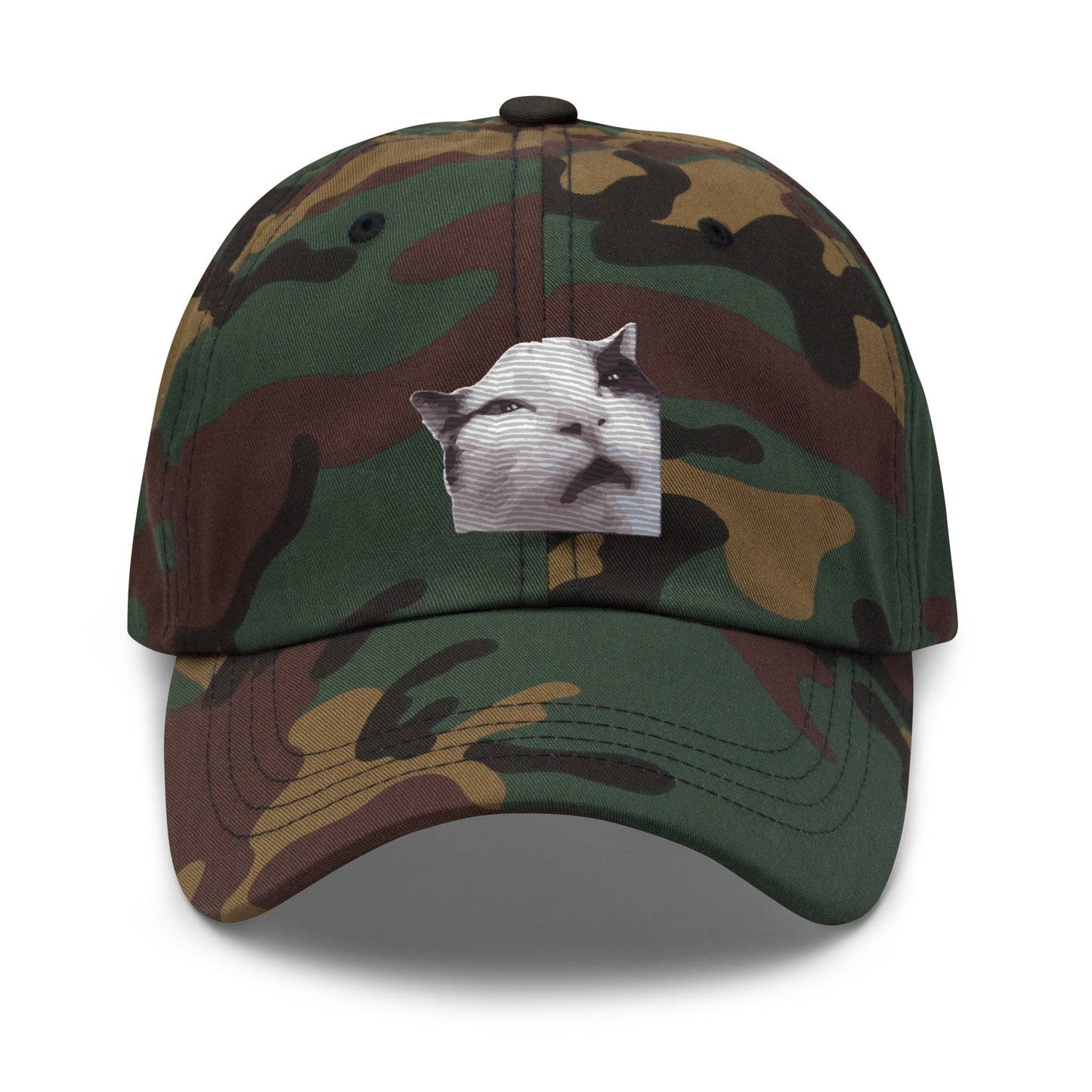 Huh! Cat meme, Popular Internet Meme  Dad hat