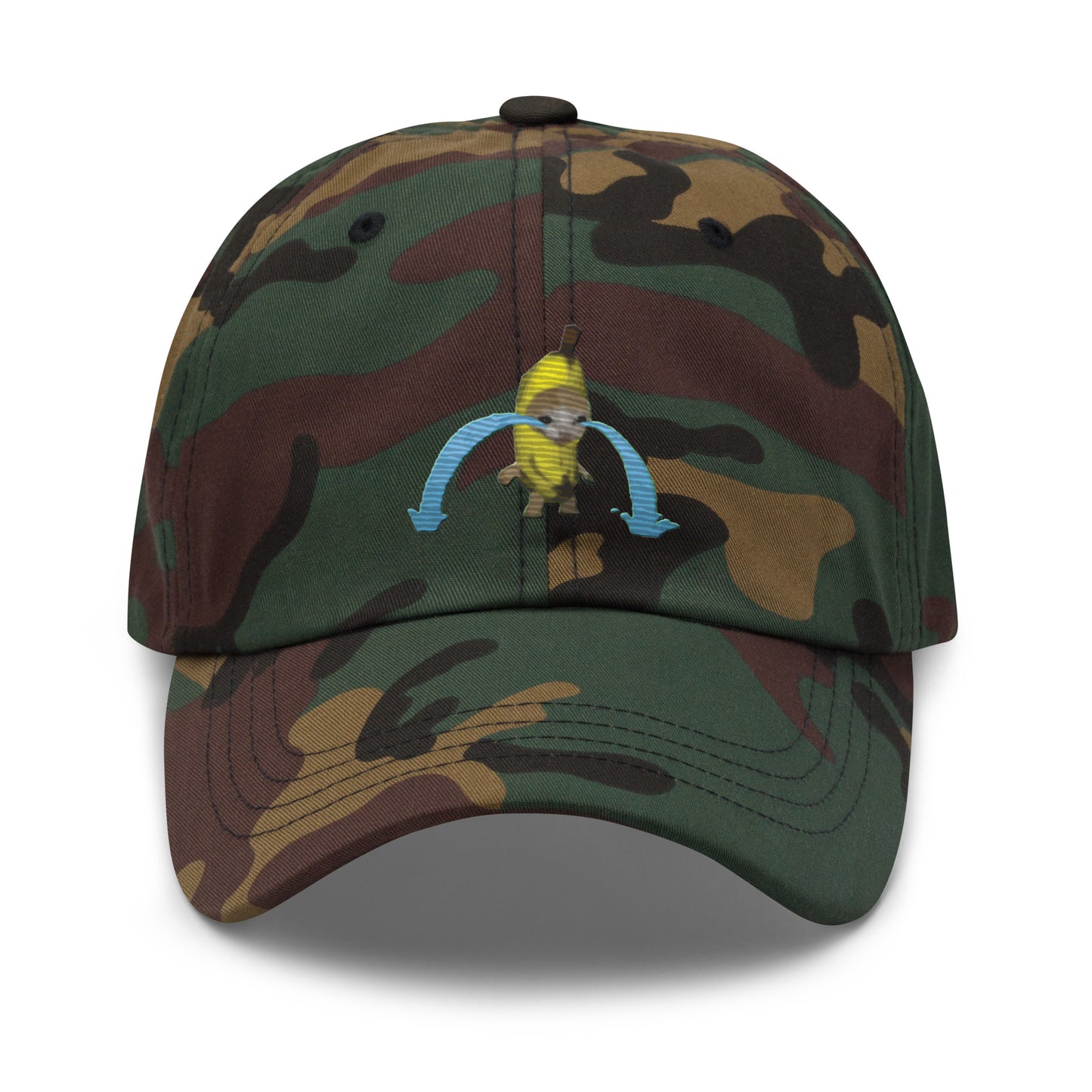 Crying banana Cat Meme, Popular Internet Meme Dad hat