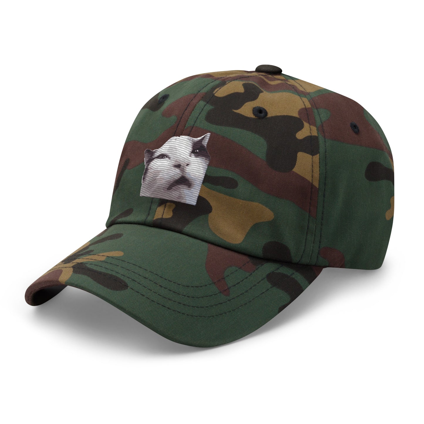 Huh! Cat meme, Popular Internet Meme  Dad hat