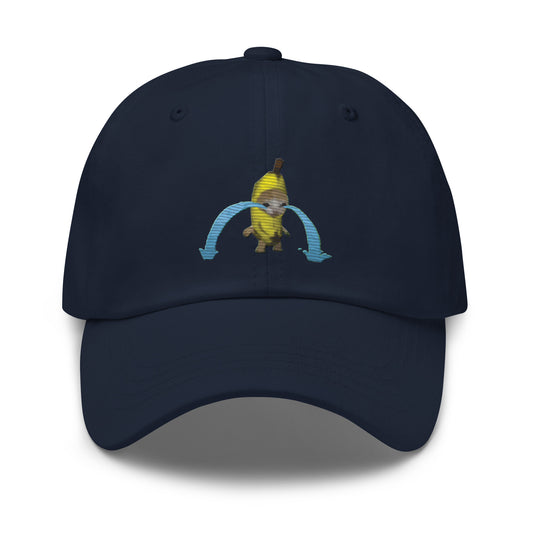 Crying banana Cat Meme, Popular Internet Meme Dad hat