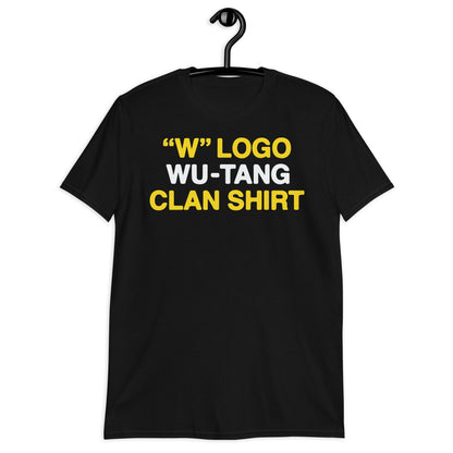 Camiseta unisex de manga corta con logotipo "W" Wu Tang Clan