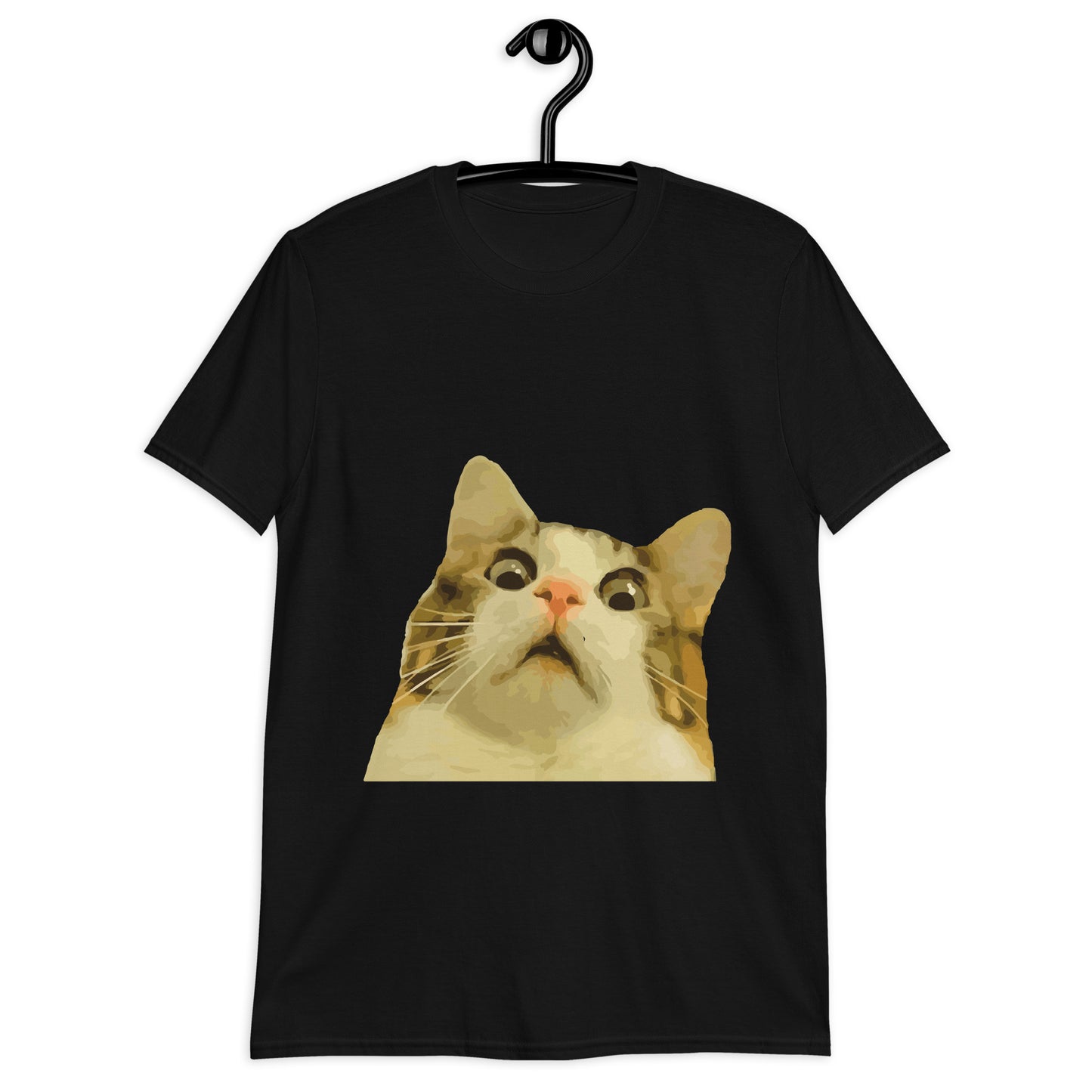 Troll Trolling Cat Meme Scared Freaked Popular Internet Meme Short-Sleeve Unisex T-Shirt