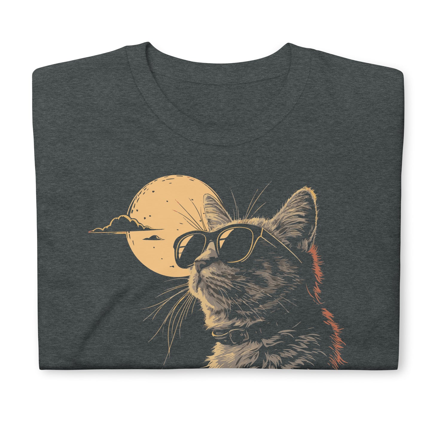 Total Solar Eclipse Cat 2024 Short-Sleeve Unisex T-Shirt