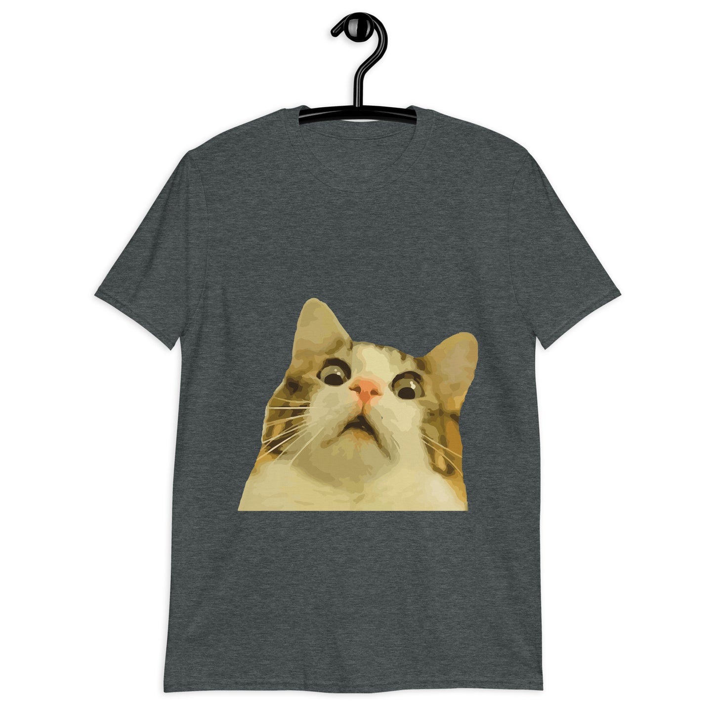 Troll Trolling Cat Meme Scared Freaked Popular Internet Meme Short-Sleeve Unisex T-Shirt