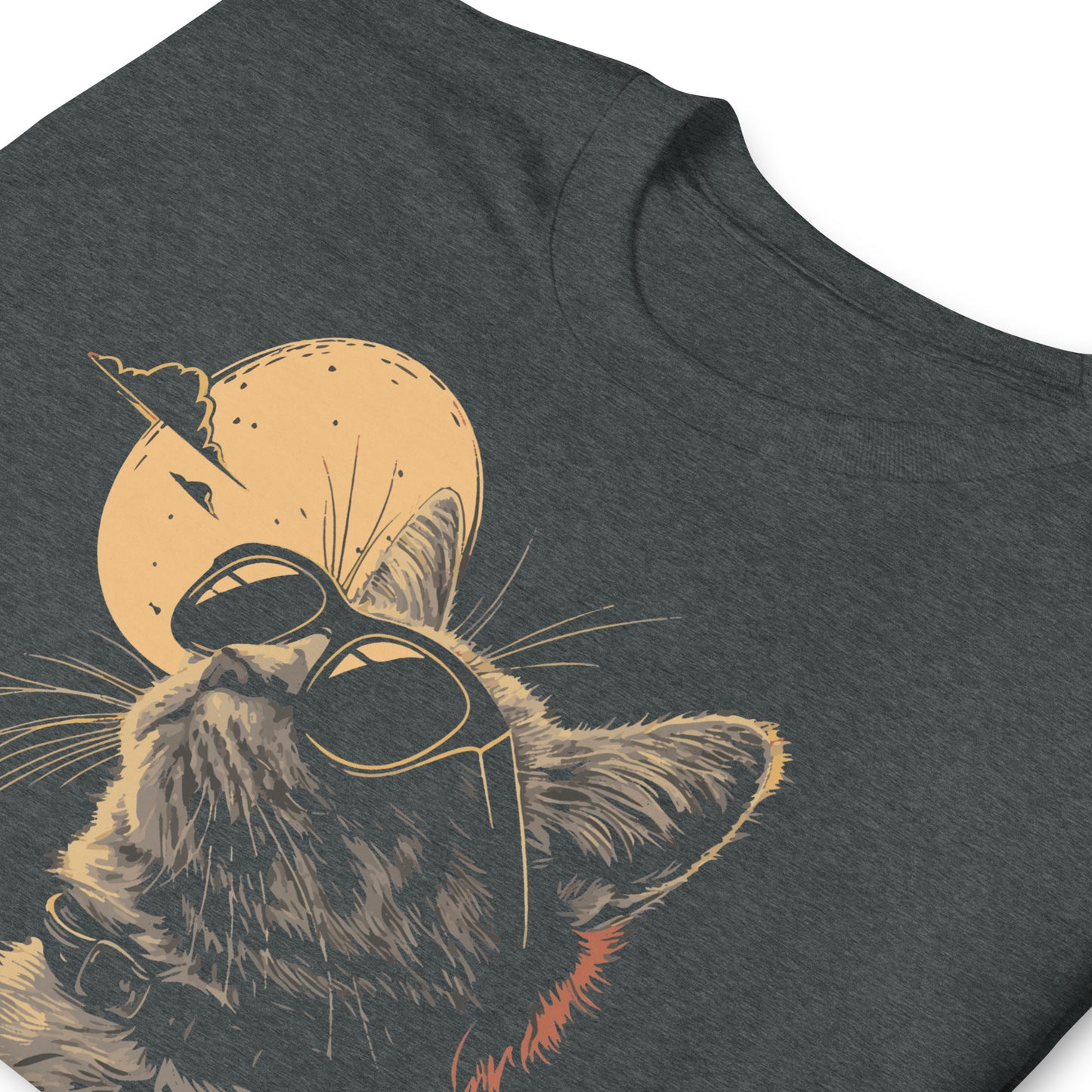 Total Solar Eclipse Cat 2024 Short-Sleeve Unisex T-Shirt