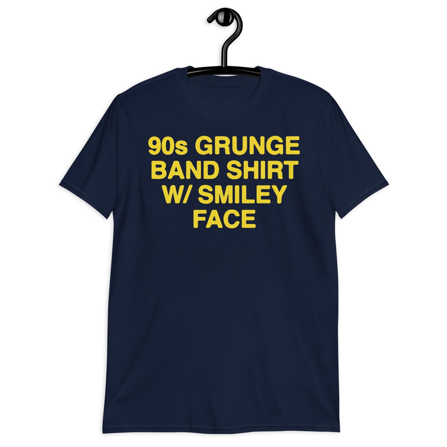 90s Grunge Band Shirt W/ Smiley Face Short-Sleeve Unisex T-Shirt