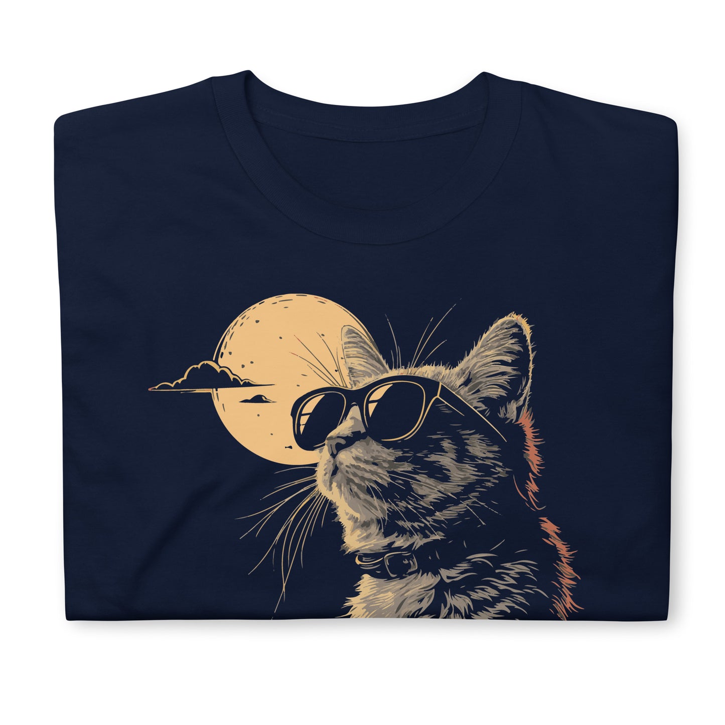 Total Solar Eclipse Cat 2024 Short-Sleeve Unisex T-Shirt