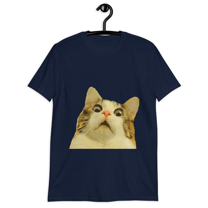 Troll Trolling Cat Meme Scared Freaked Popular Internet Meme Short-Sleeve Unisex T-Shirt