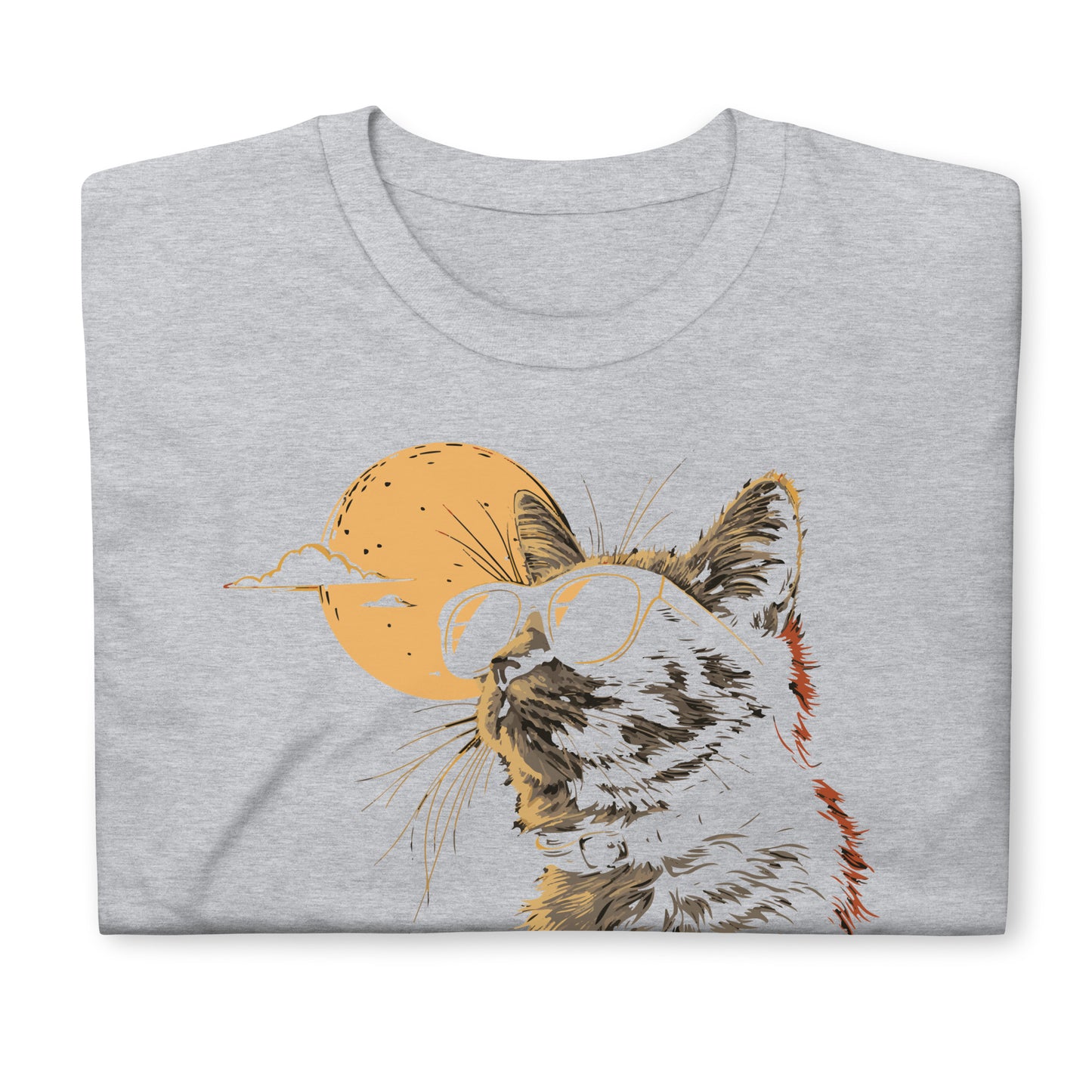 Total Solar Eclipse Cat 2024 Short-Sleeve Unisex T-Shirt