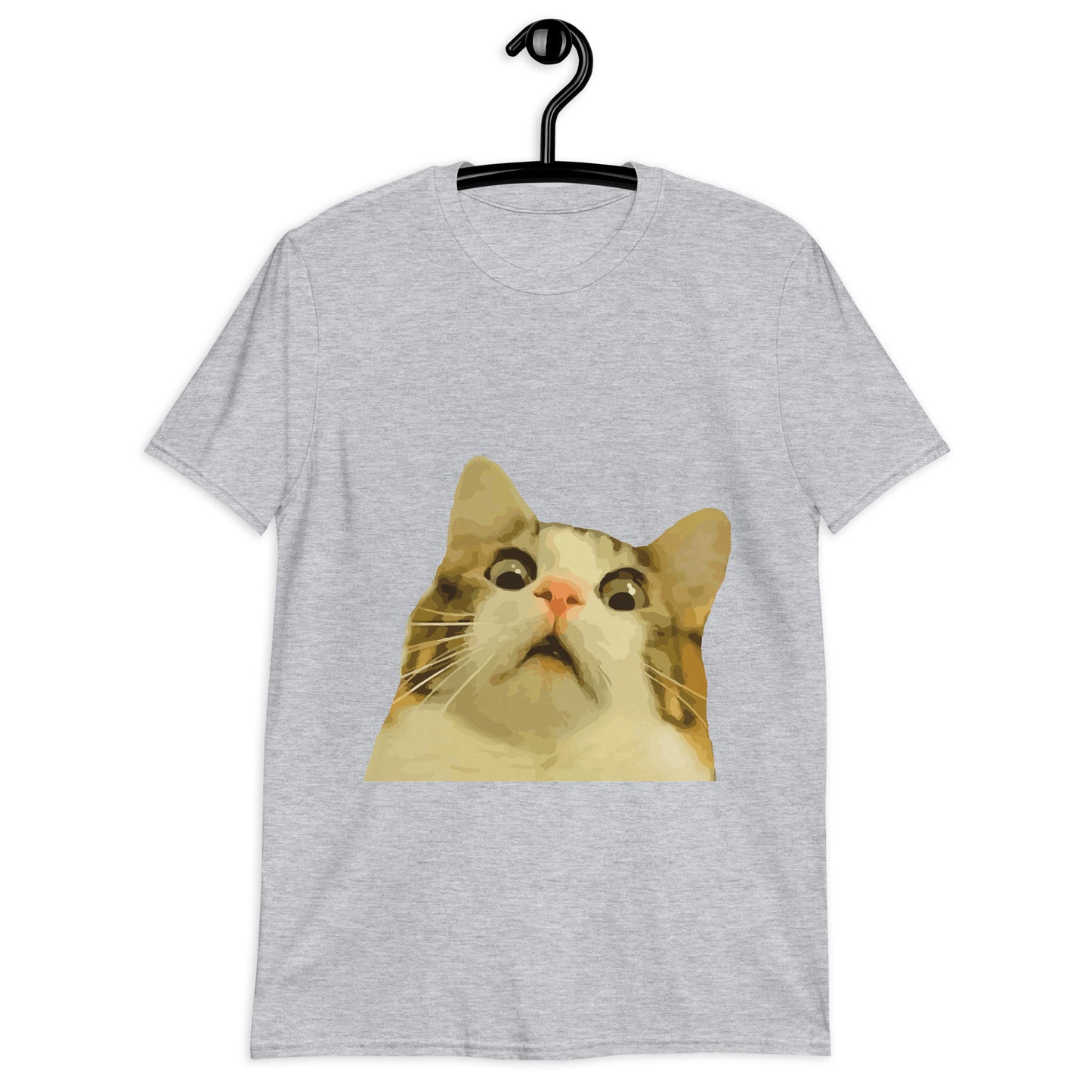 Troll Trolling Cat Meme Scared Freaked Popular Internet Meme Short-Sleeve Unisex T-Shirt