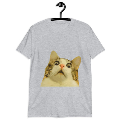 Troll Trolling Cat Meme Scared Freaked Popular Internet Meme Short-Sleeve Unisex T-Shirt