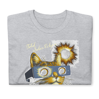 Total Solar Eclipse 2024 Cat Short-Sleeve Unisex T-Shirt