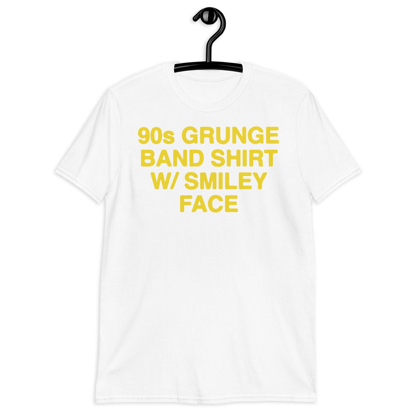 90s Grunge Band Shirt W/ Smiley Face Short-Sleeve Unisex T-Shirt