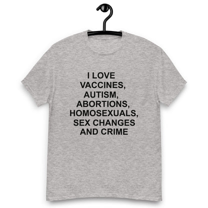 I LOVE VACCINES, AUTISM SHIRT