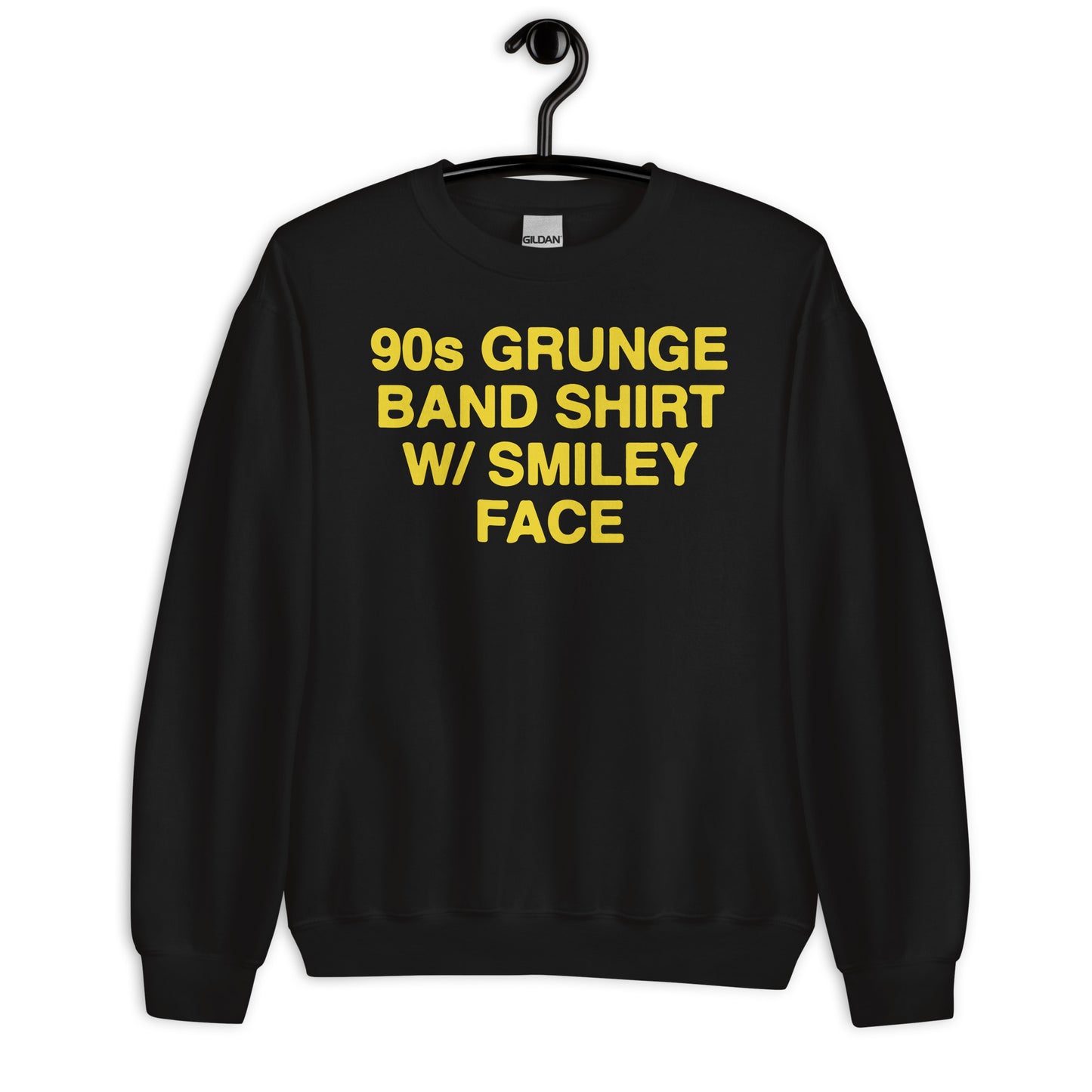 90s Grunge Band Shirt W/ Smiley Face Unisex Sweatshirt