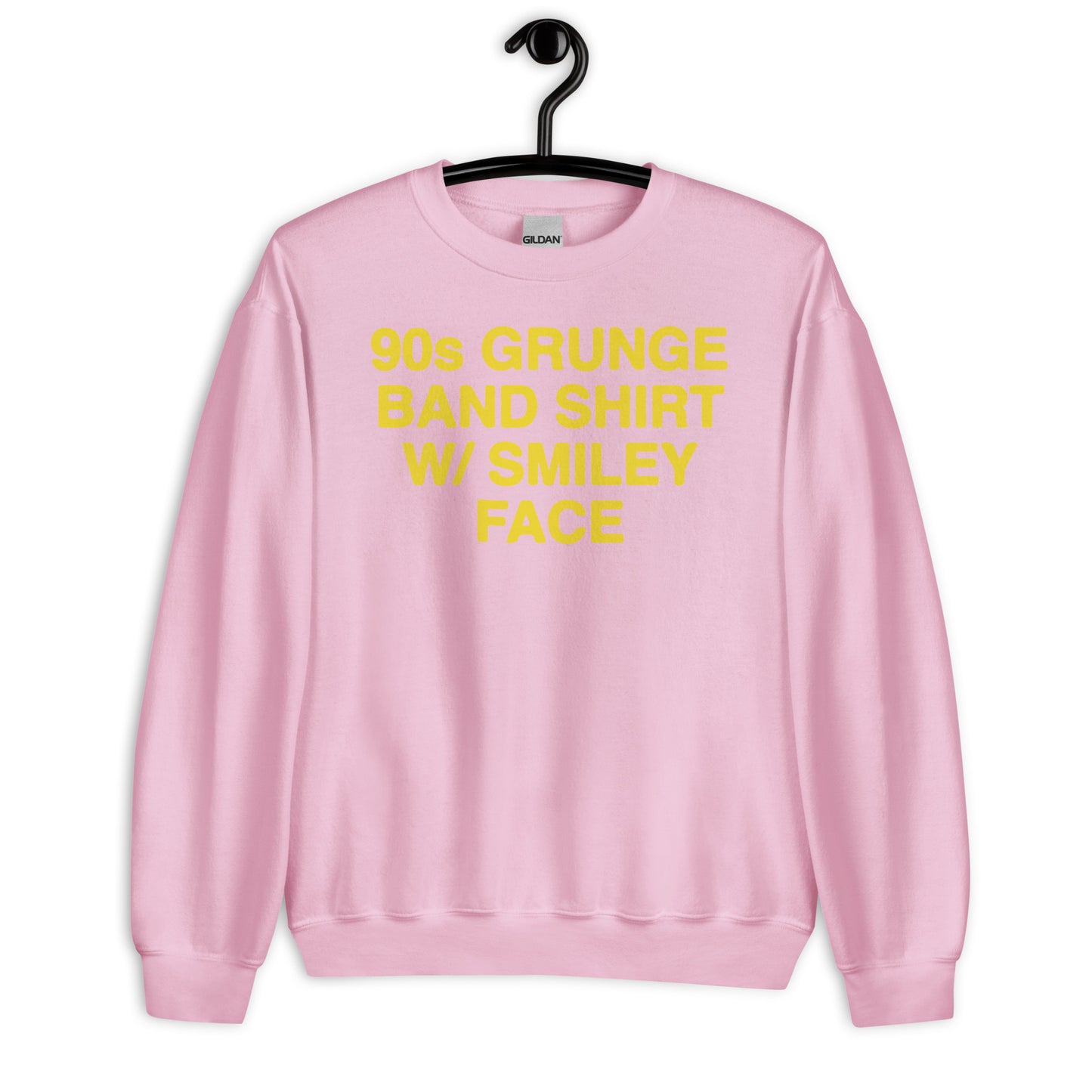 90s Grunge Band Shirt W/ Smiley Face Unisex Sweatshirt