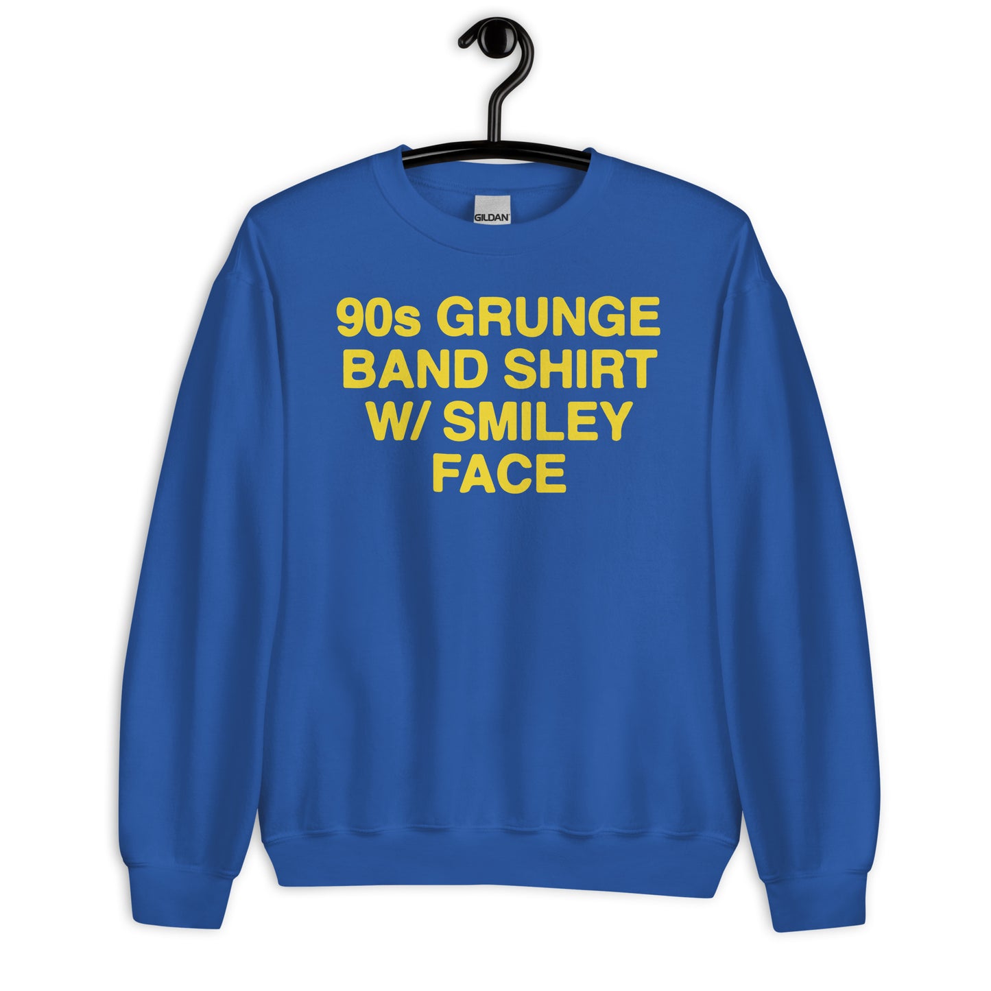 Camisa de banda grunge de los años 90 con sudadera unisex con cara sonriente