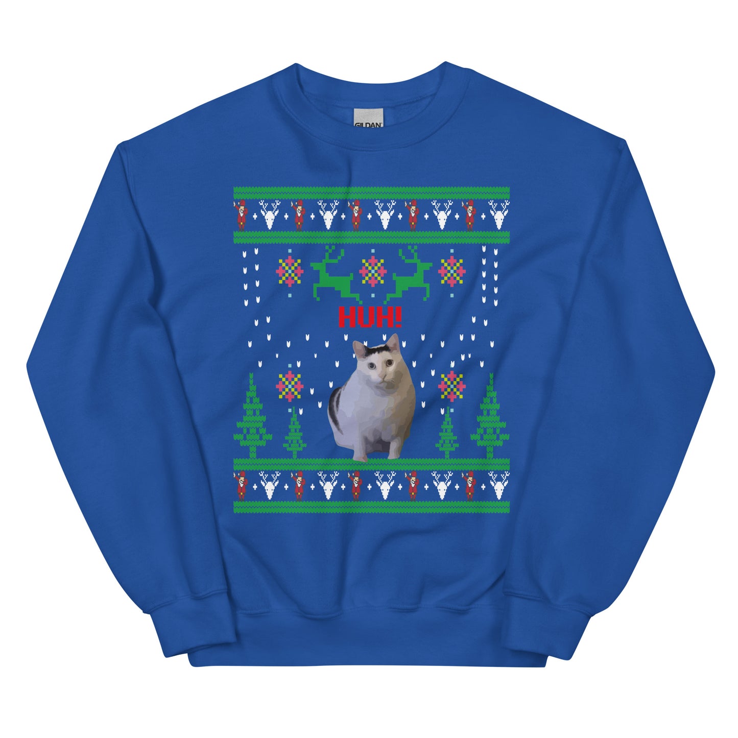 Huh! Cat meme, Popular Internet Meme CAT DAY Christmas  Unisex Sweatshirt