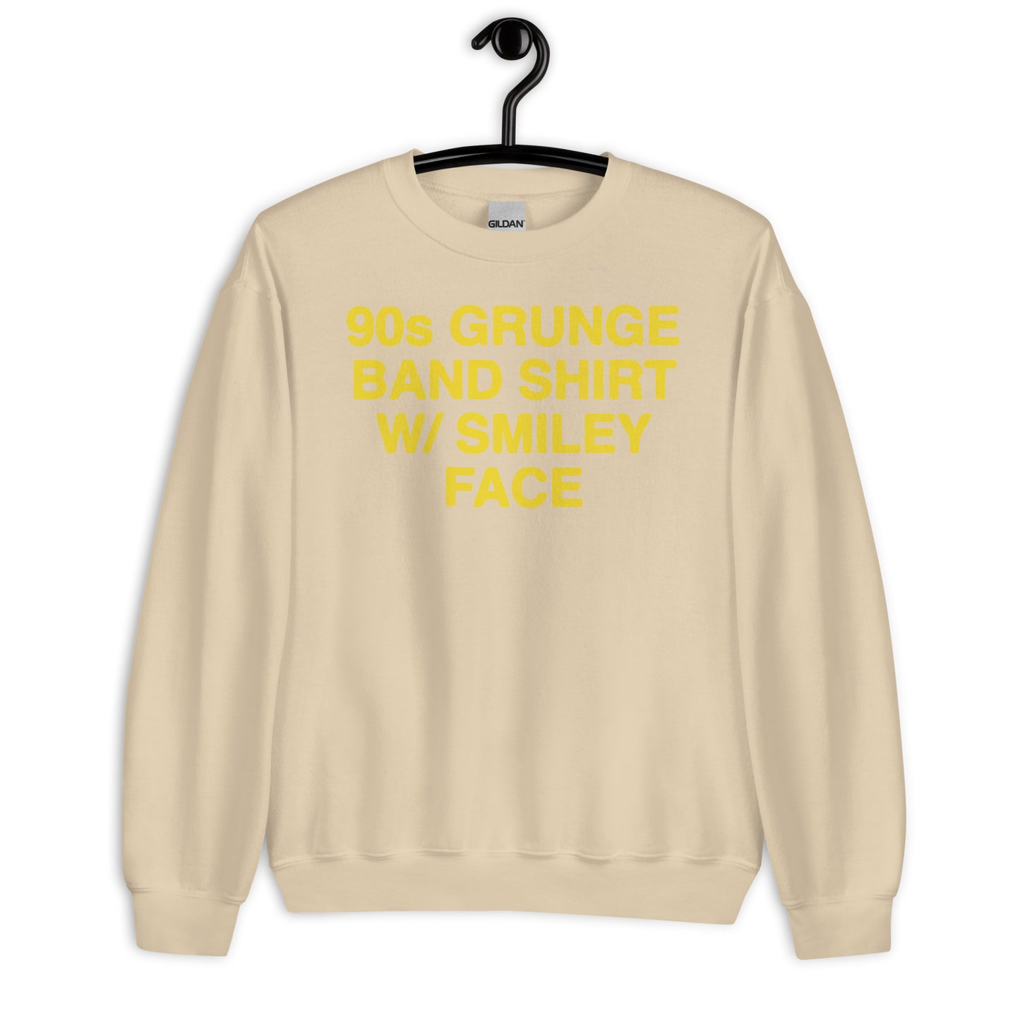 90s Grunge Band Shirt W/ Smiley Face Unisex Sweatshirt