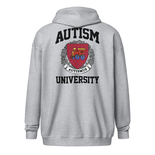 Autism university Unisex heavy blend zip hoodie