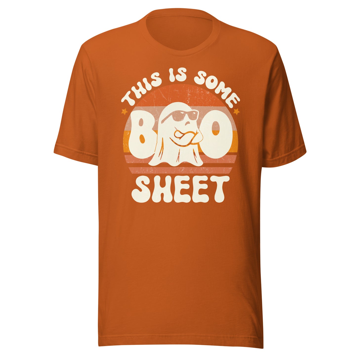 Esta es una camiseta unisex de Halloween de Boo Sheet