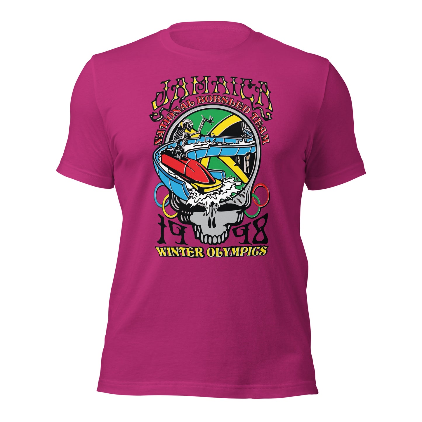 Camiseta unisex del equipo nacional de bobsled de Jamaica