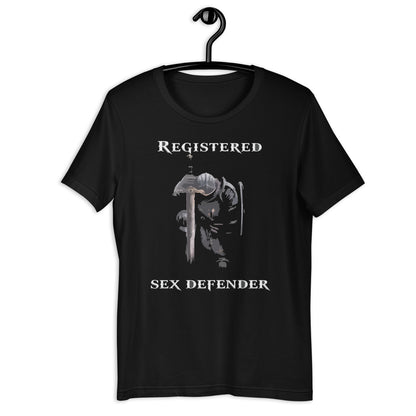 Defensor sexual registrado. Camiseta unisex