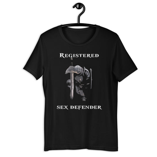 Registered Sex Defender. Unisex t-shirt