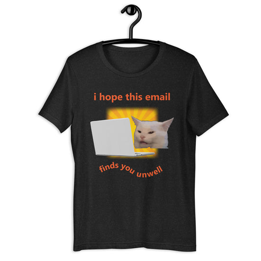 Camiseta unisex Espero que este correo electrónico te encuentre mal
