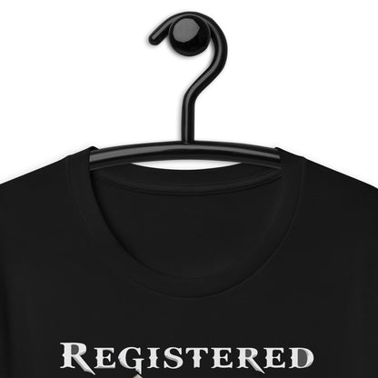 Registered Sex Defender. Unisex t-shirt