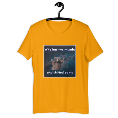 who has two thumbs Unisex t-shirt