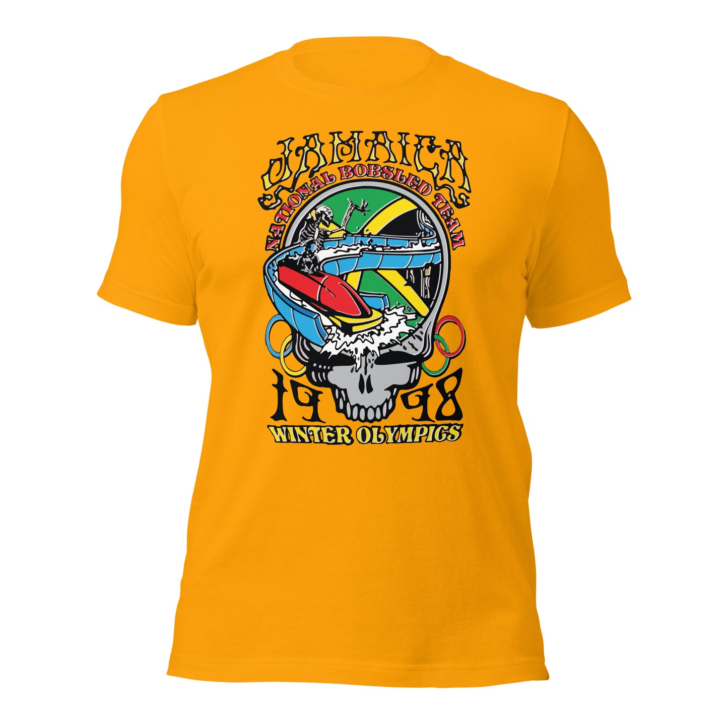 Camiseta unisex del equipo nacional de bobsled de Jamaica