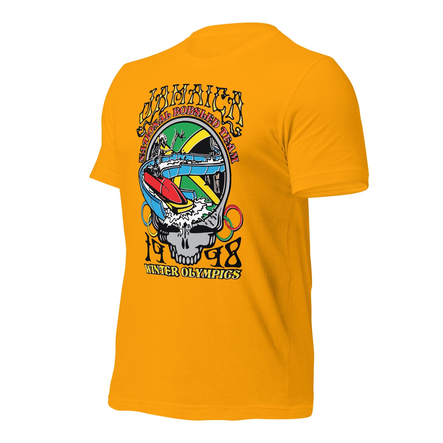 Camiseta unisex del equipo nacional de bobsled de Jamaica