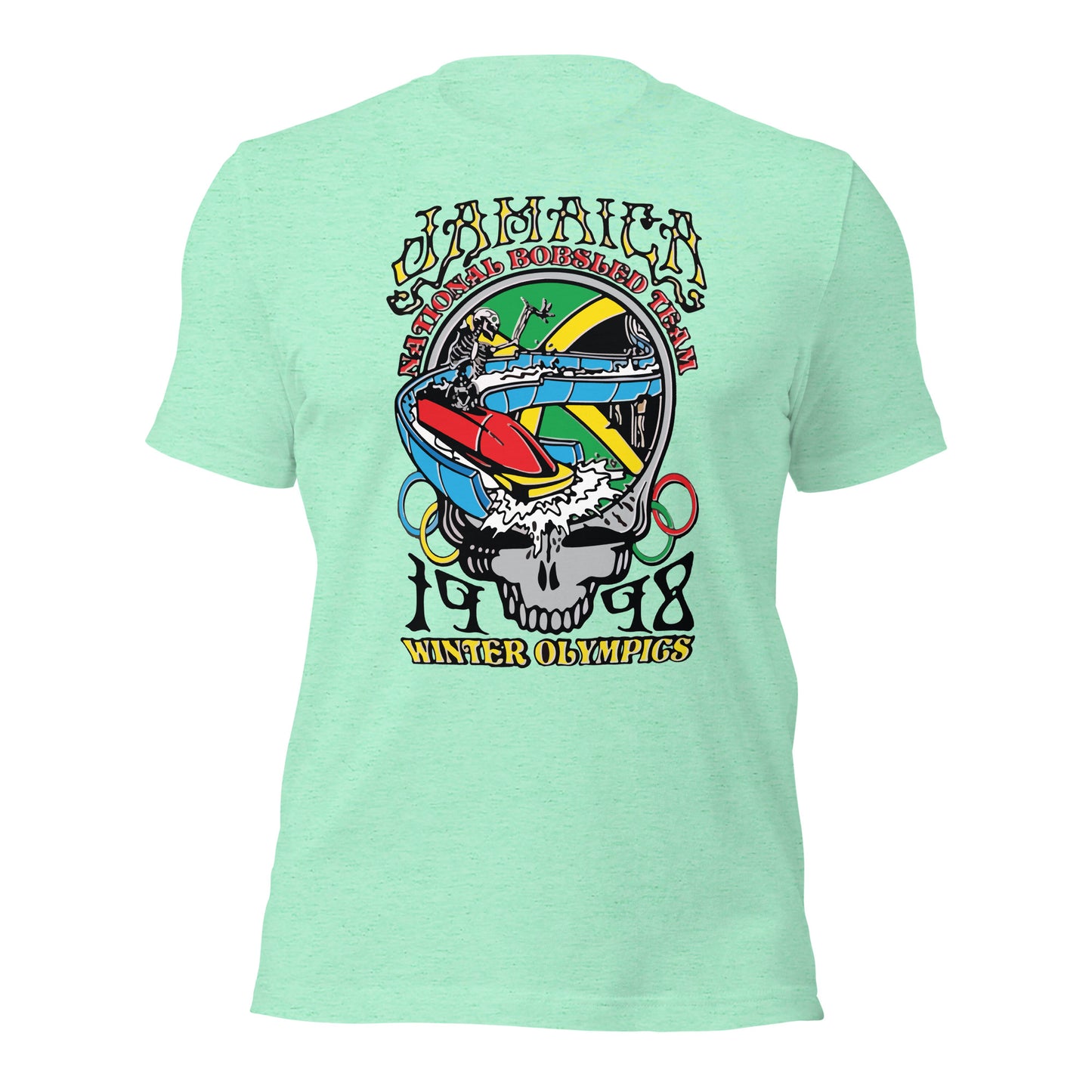 Camiseta unisex del equipo nacional de bobsled de Jamaica