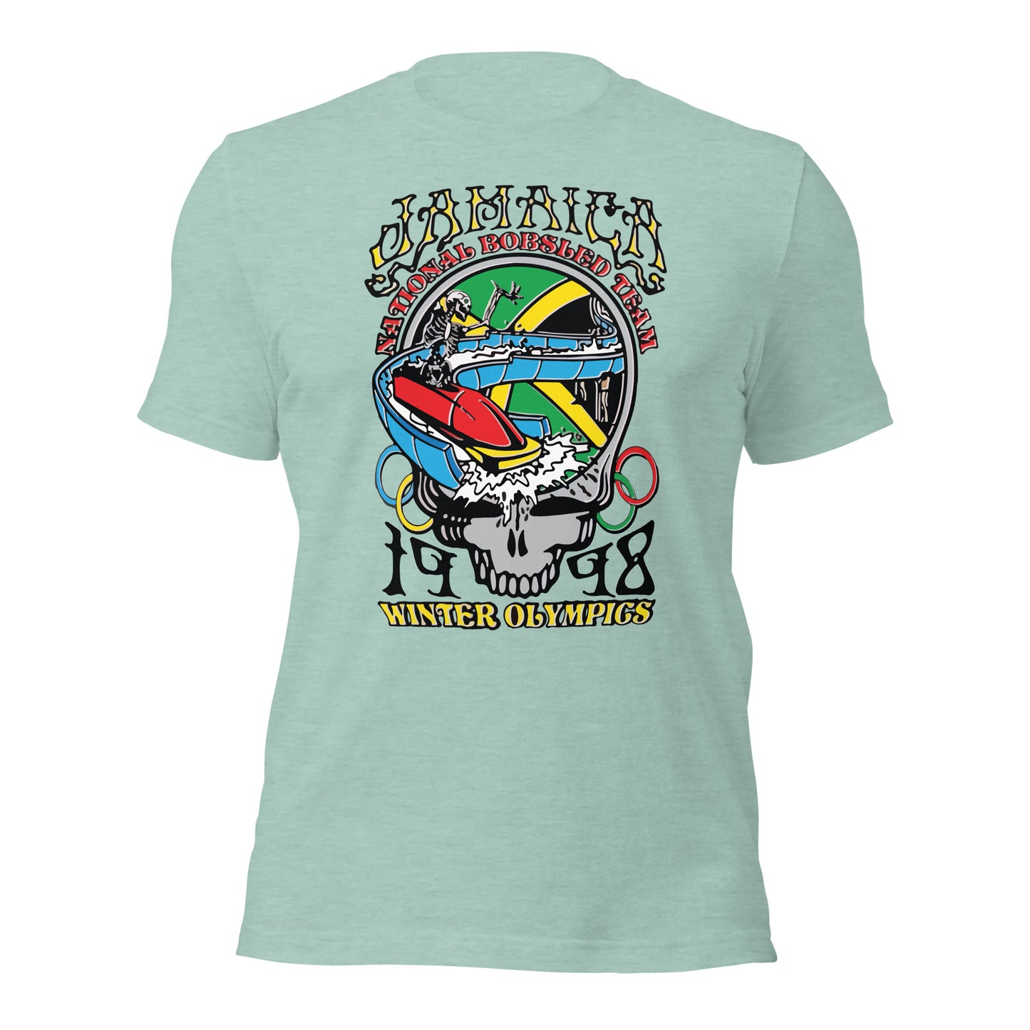 Camiseta unisex del equipo nacional de bobsled de Jamaica