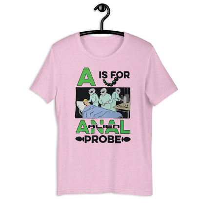 A es para sonda anal. Camiseta unisex