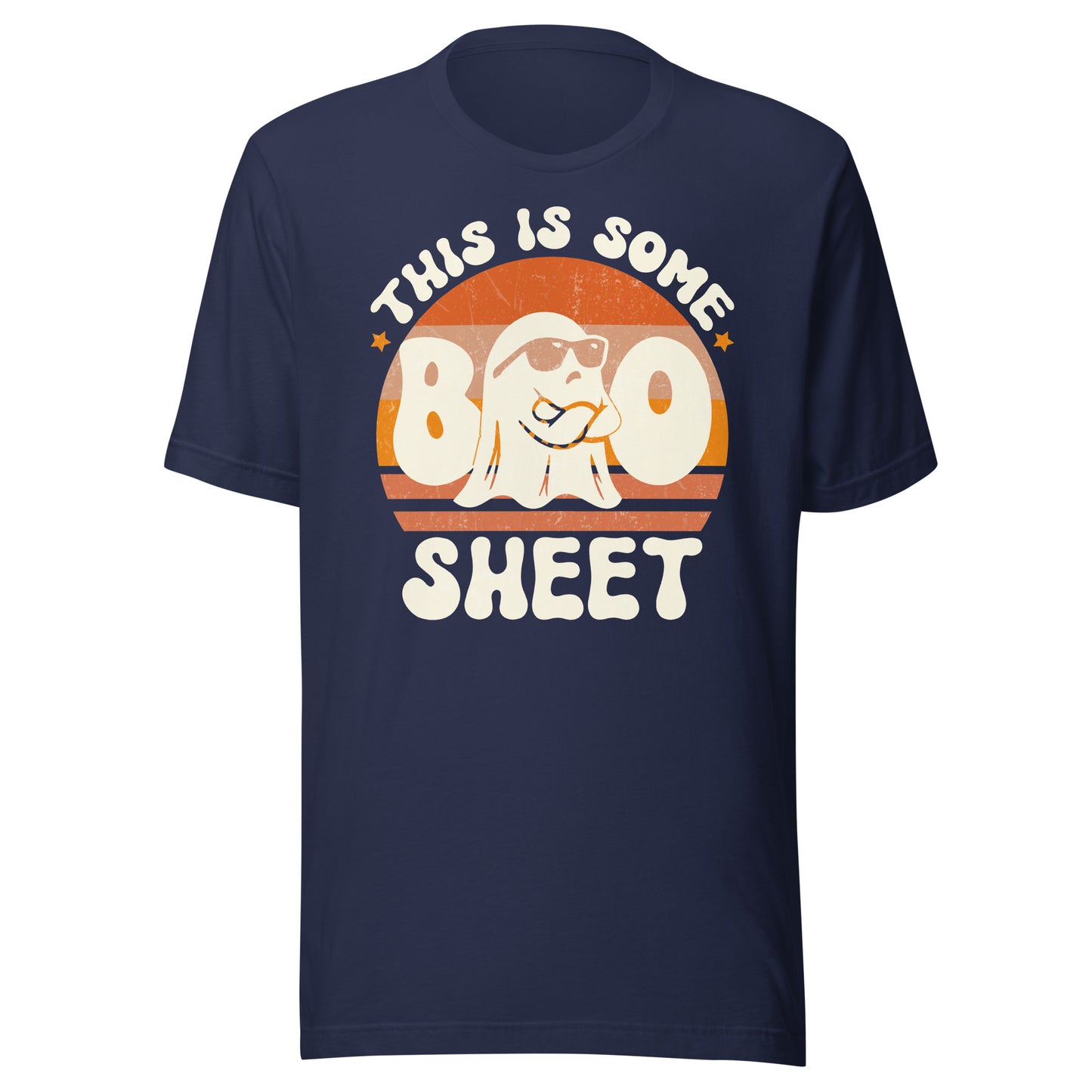 Esta es una camiseta unisex de Halloween de Boo Sheet