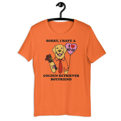 Camiseta unisex Golden Retriever Novio