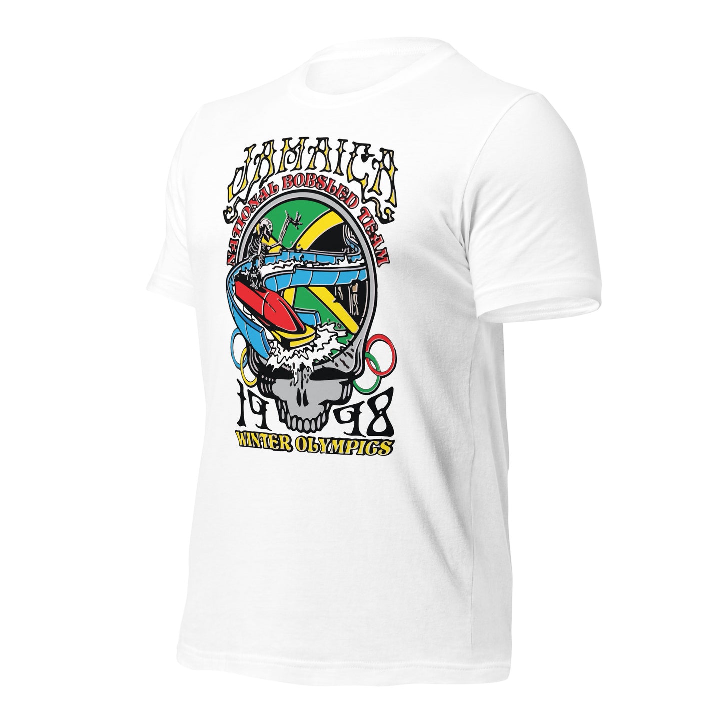 Camiseta unisex del equipo nacional de bobsled de Jamaica