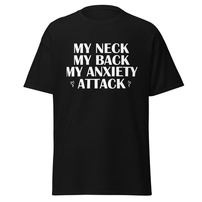 mi cuello mi espalda mi camiseta de ataque de ansiedad