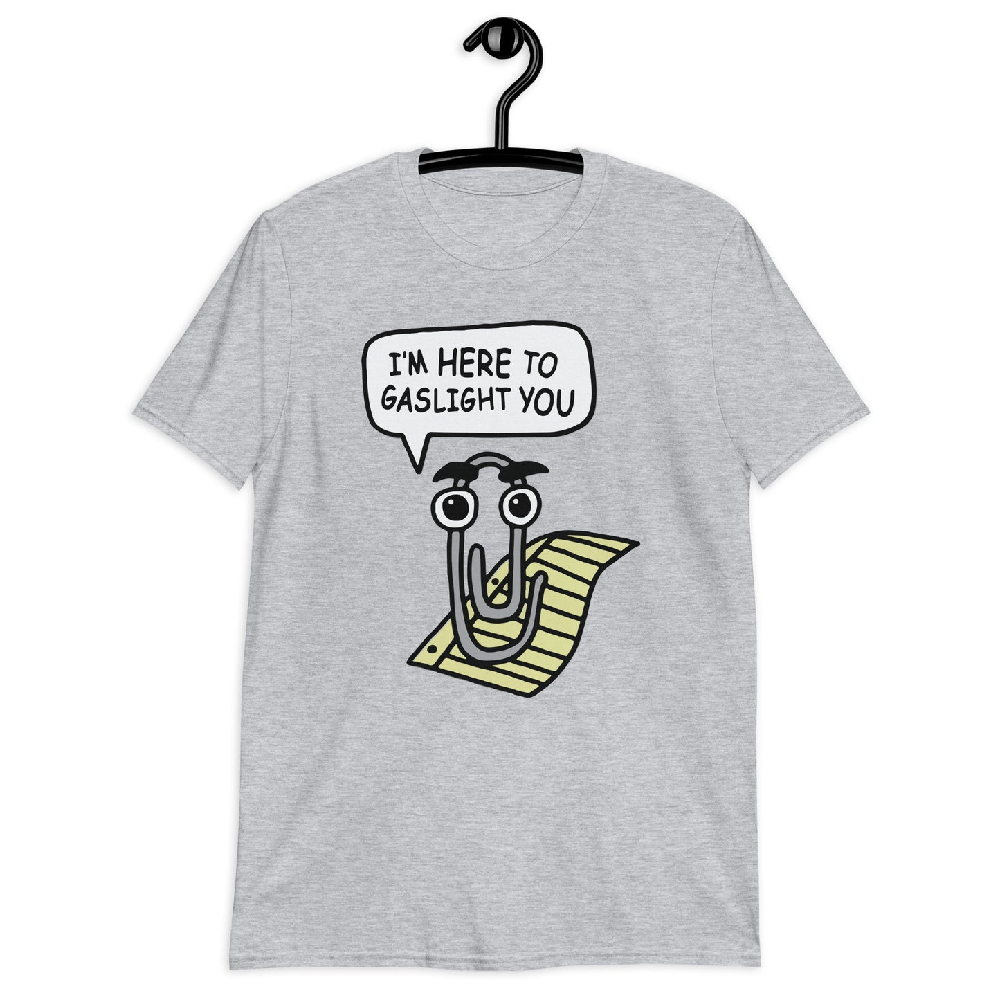 Clippy está aquí para iluminarte. Camiseta unisex de manga corta